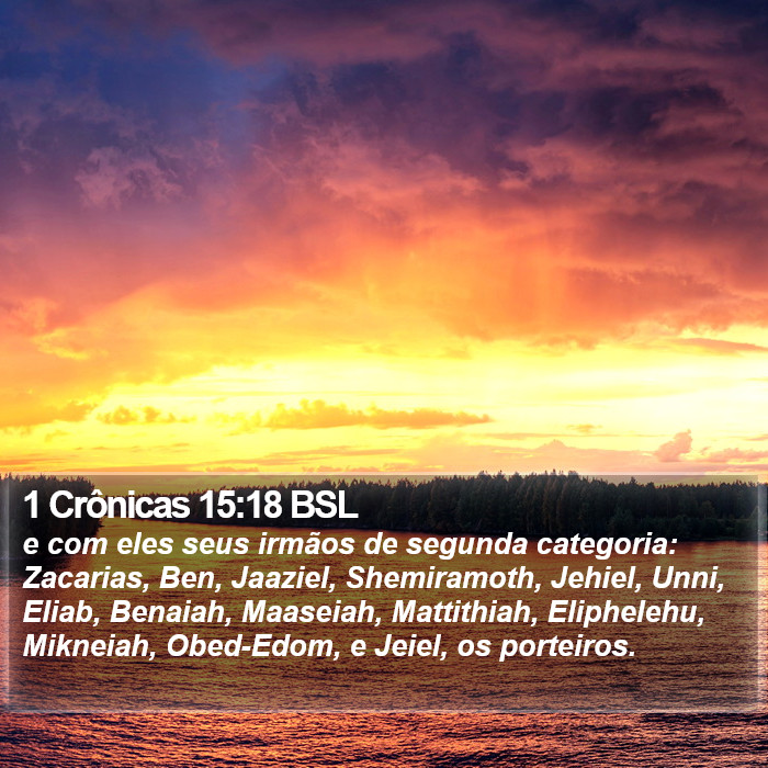 1 Crônicas 15:18 BSL Bible Study