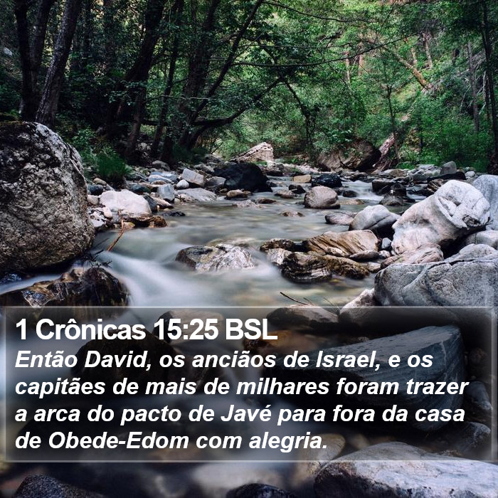 1 Crônicas 15:25 BSL Bible Study
