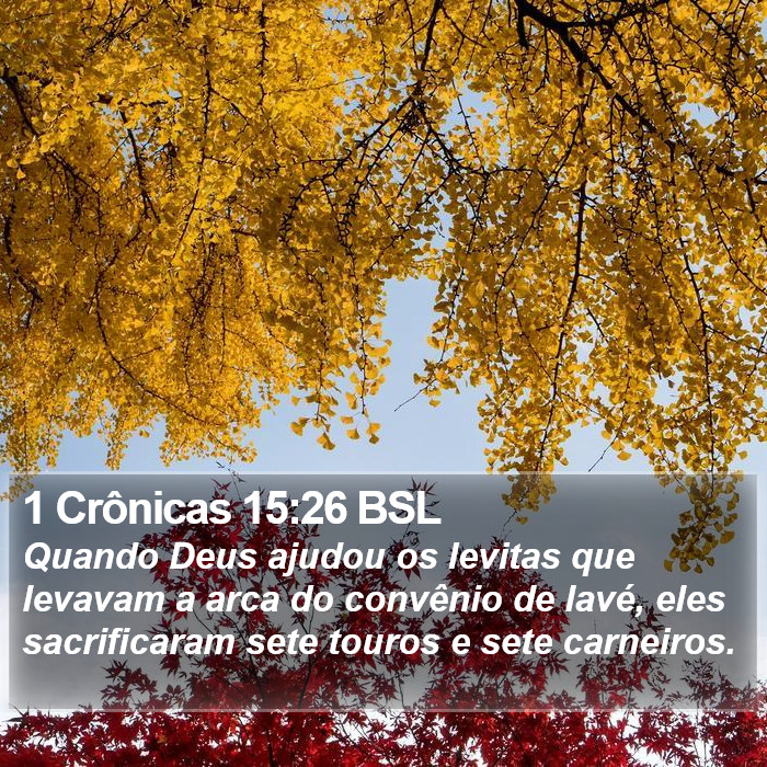 1 Crônicas 15:26 BSL Bible Study