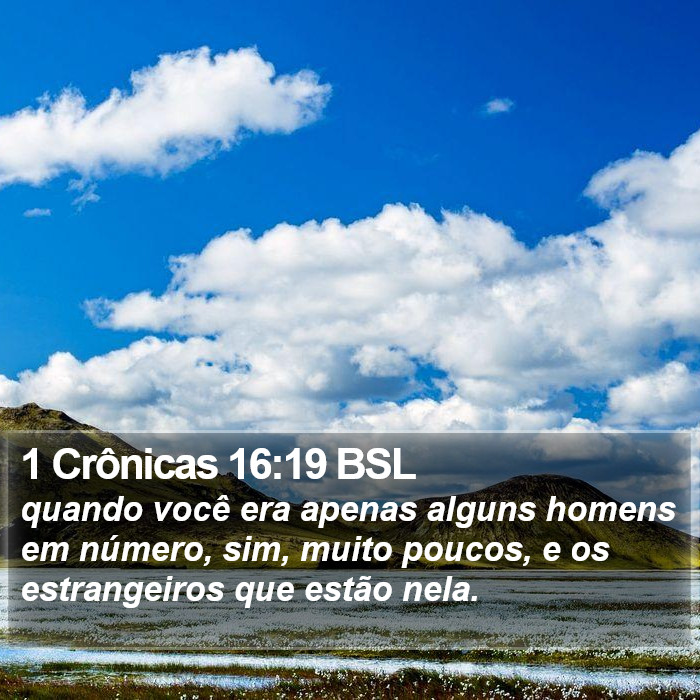 1 Crônicas 16:19 BSL Bible Study