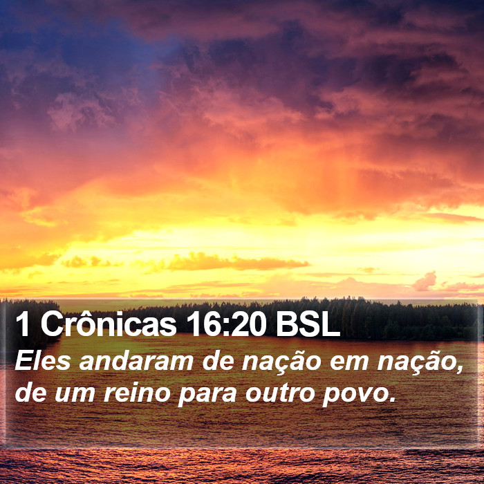 1 Crônicas 16:20 BSL Bible Study