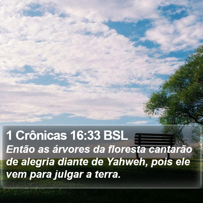 1 Crônicas 16:33 BSL Bible Study