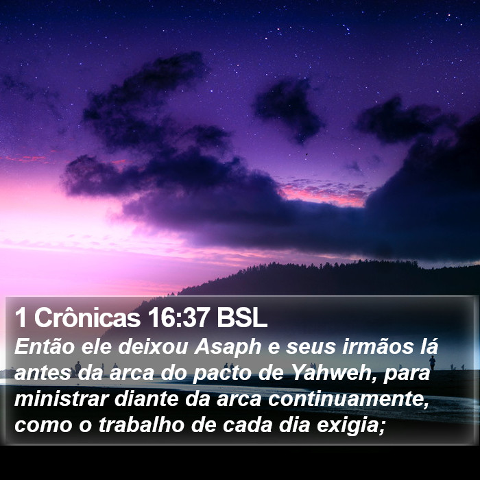 1 Crônicas 16:37 BSL Bible Study