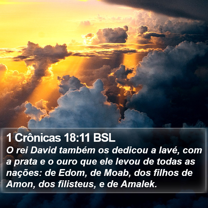1 Crônicas 18:11 BSL Bible Study