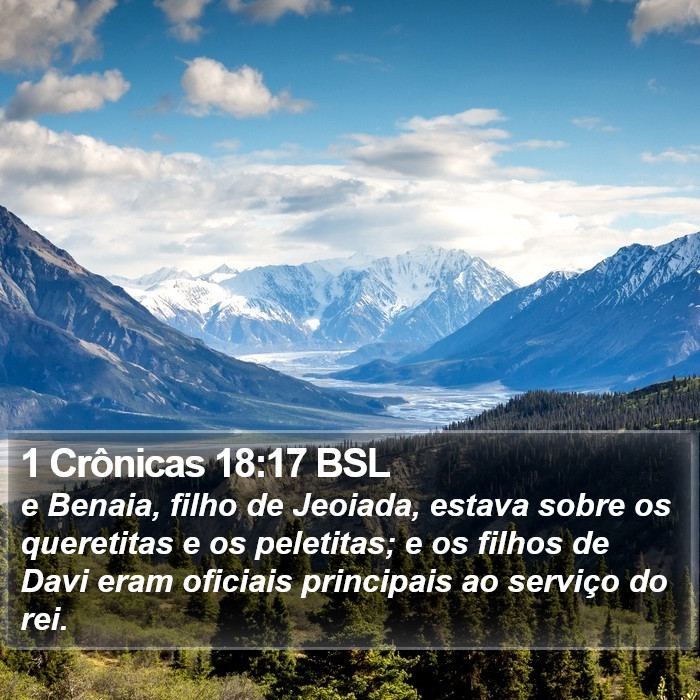 1 Crônicas 18:17 BSL Bible Study
