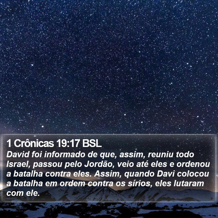 1 Crônicas 19:17 BSL Bible Study
