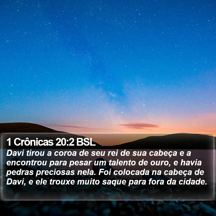 1 Crônicas 20:2 BSL Bible Study