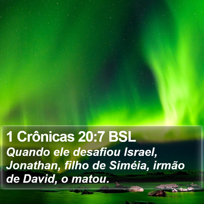 1 Crônicas 20:7 BSL Bible Study