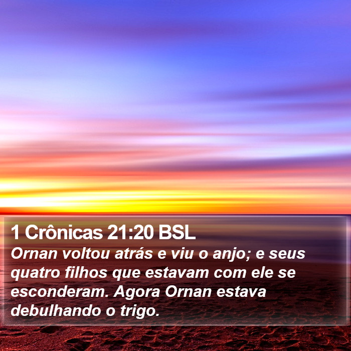 1 Crônicas 21:20 BSL Bible Study