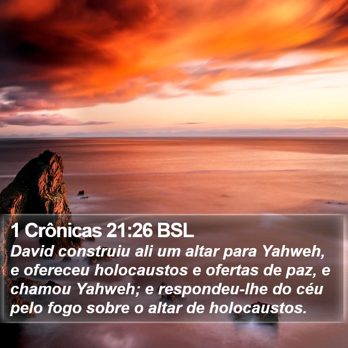 1 Crônicas 21:26 BSL Bible Study