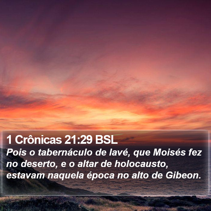 1 Crônicas 21:29 BSL Bible Study