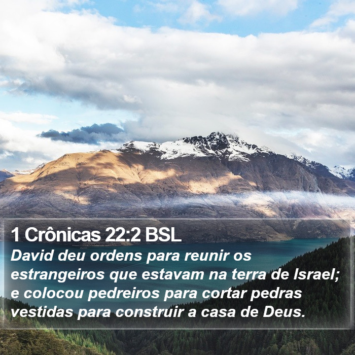 1 Crônicas 22:2 BSL Bible Study