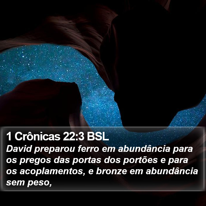 1 Crônicas 22:3 BSL Bible Study