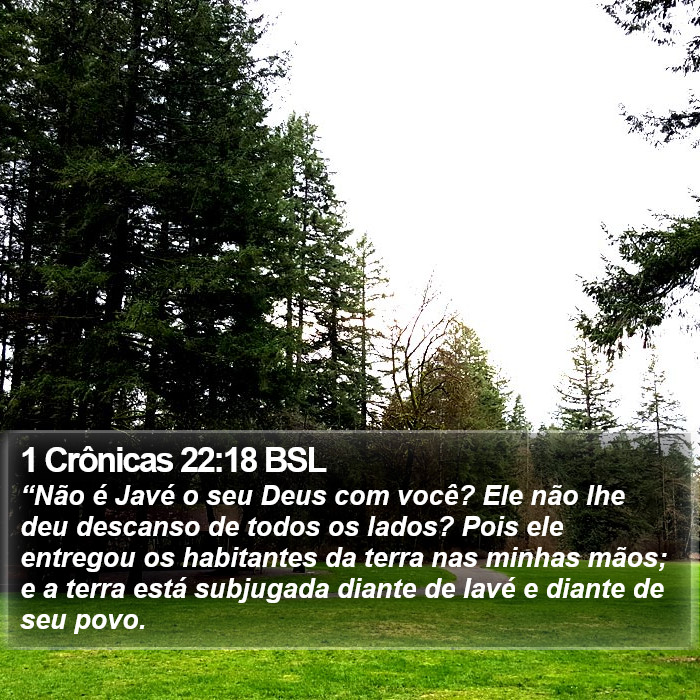 1 Crônicas 22:18 BSL Bible Study