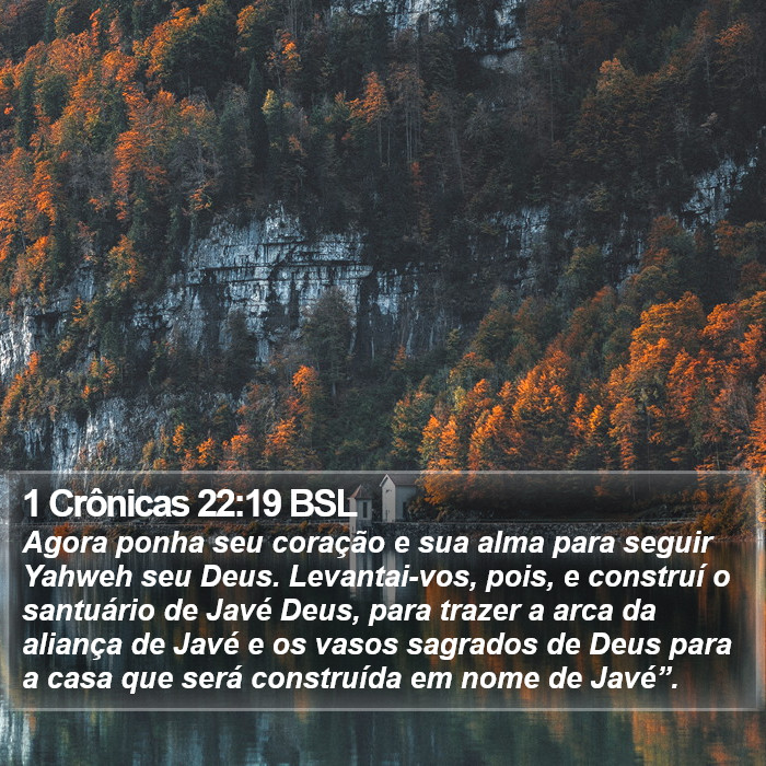 1 Crônicas 22:19 BSL Bible Study
