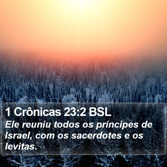 1 Crônicas 23:2 BSL Bible Study