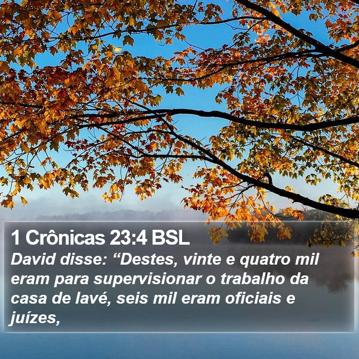 1 Crônicas 23:4 BSL Bible Study