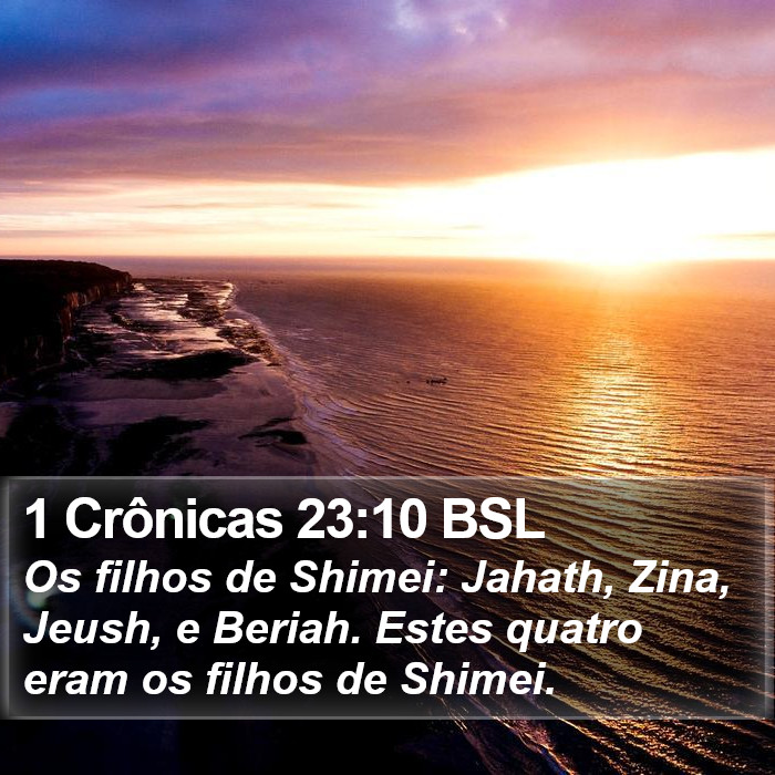 1 Crônicas 23:10 BSL Bible Study
