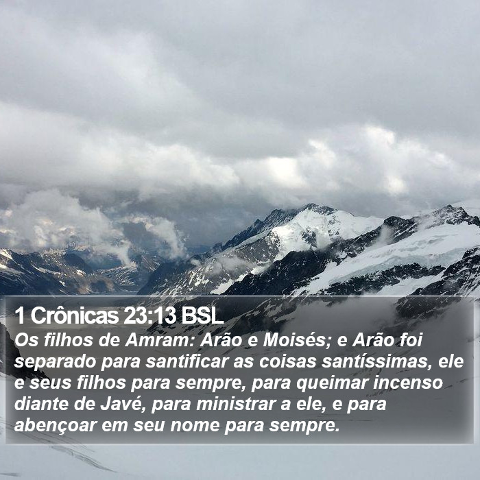 1 Crônicas 23:13 BSL Bible Study