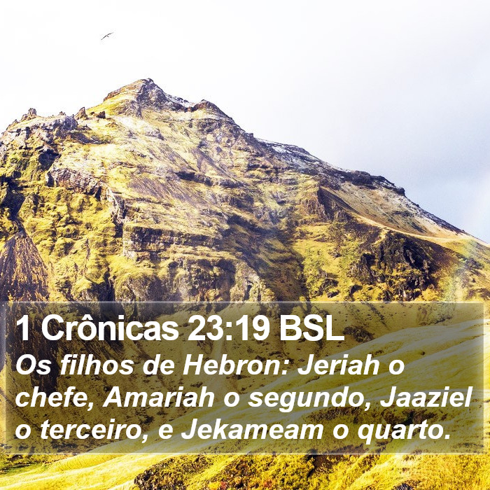 1 Crônicas 23:19 BSL Bible Study