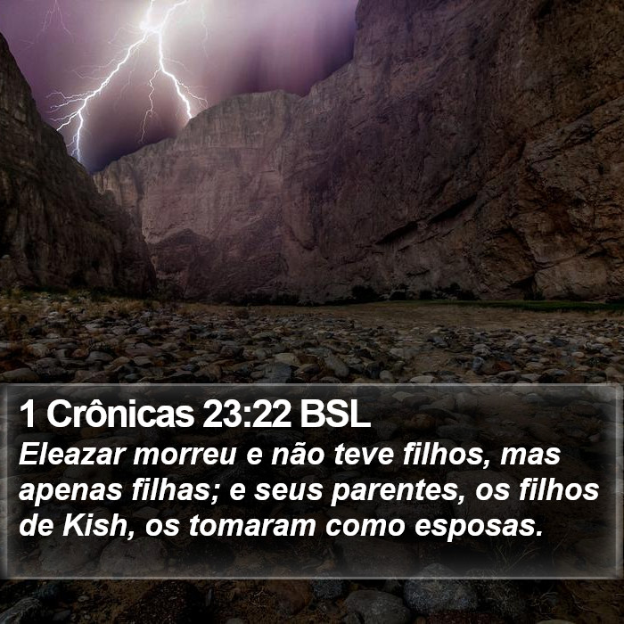 1 Crônicas 23:22 BSL Bible Study