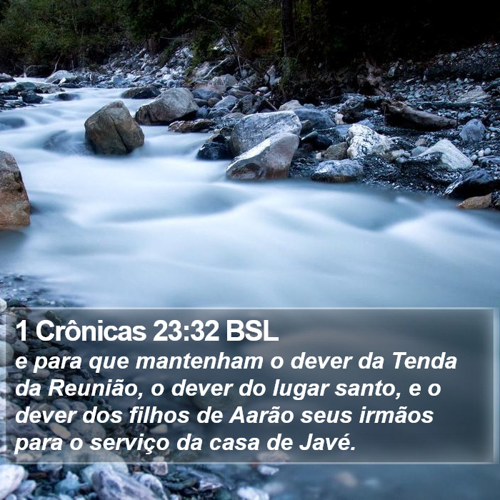 1 Crônicas 23:32 BSL Bible Study