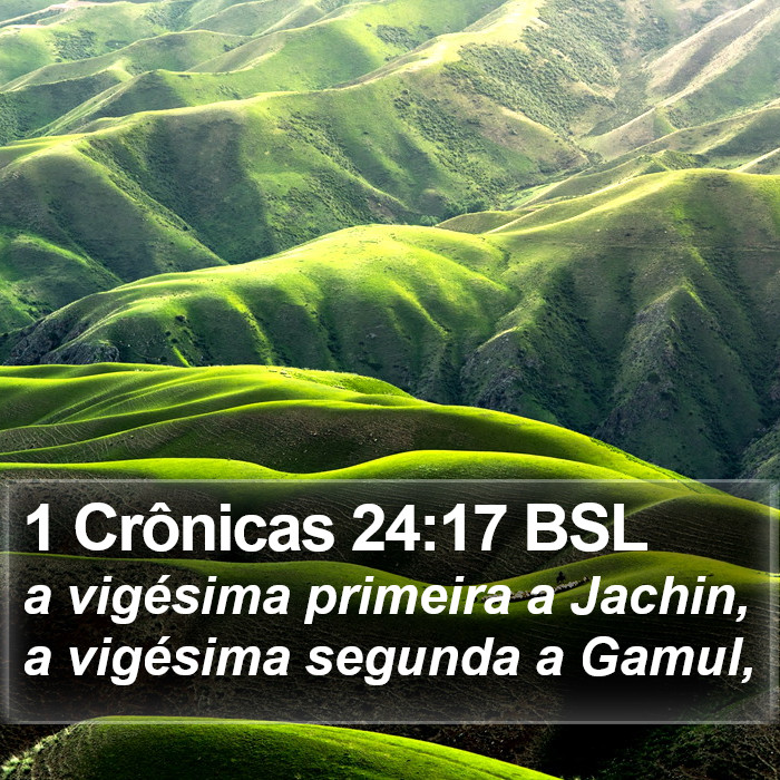 1 Crônicas 24:17 BSL Bible Study