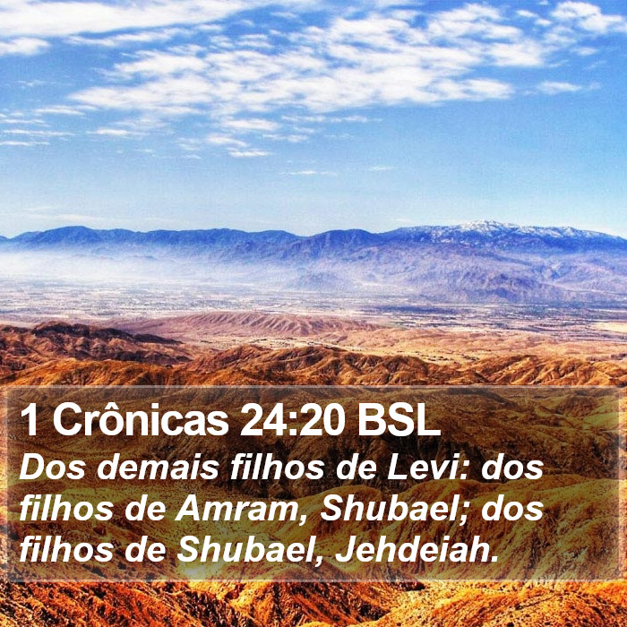 1 Crônicas 24:20 BSL Bible Study
