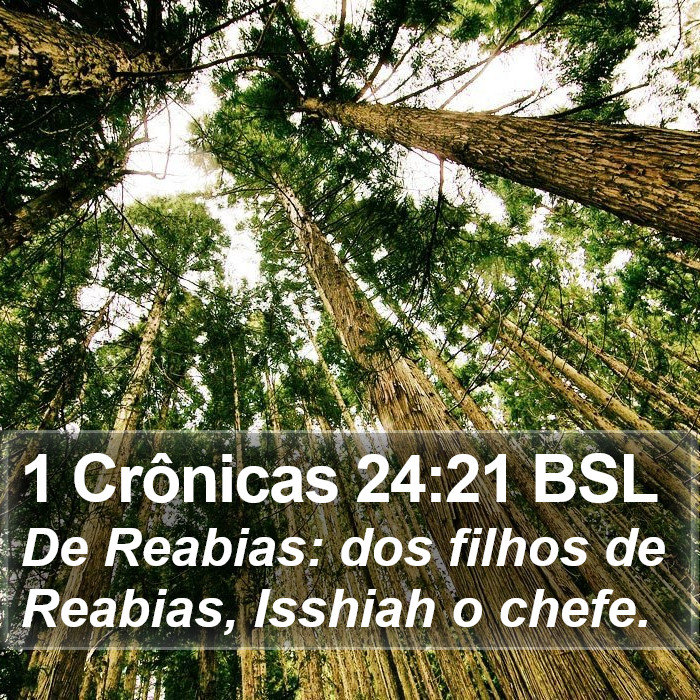 1 Crônicas 24:21 BSL Bible Study