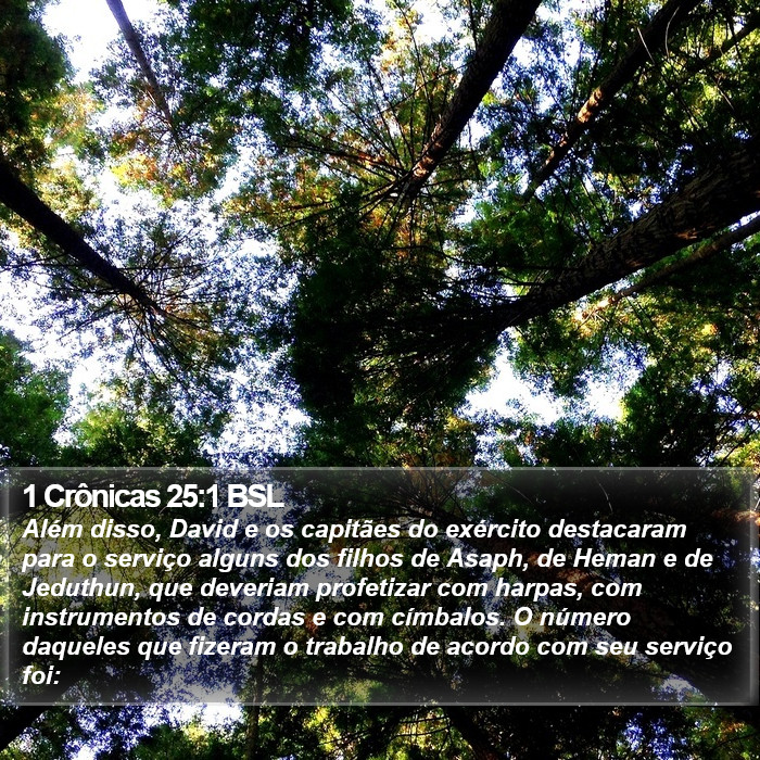 1 Crônicas 25:1 BSL Bible Study
