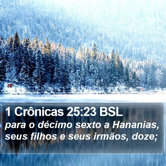 1 Crônicas 25:23 BSL Bible Study