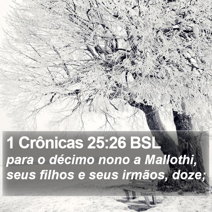 1 Crônicas 25:26 BSL Bible Study