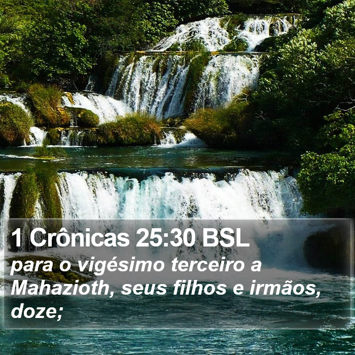 1 Crônicas 25:30 BSL Bible Study