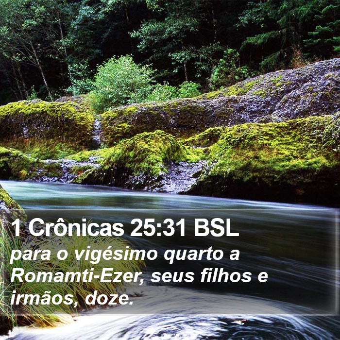 1 Crônicas 25:31 BSL Bible Study