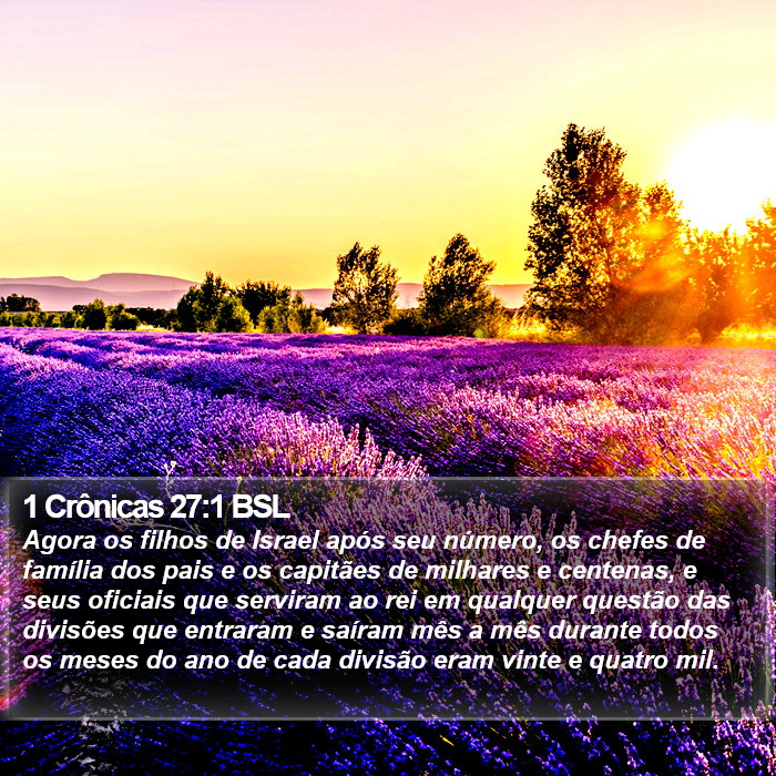 1 Crônicas 27:1 BSL Bible Study