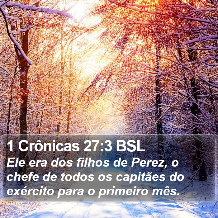 1 Crônicas 27:3 BSL Bible Study