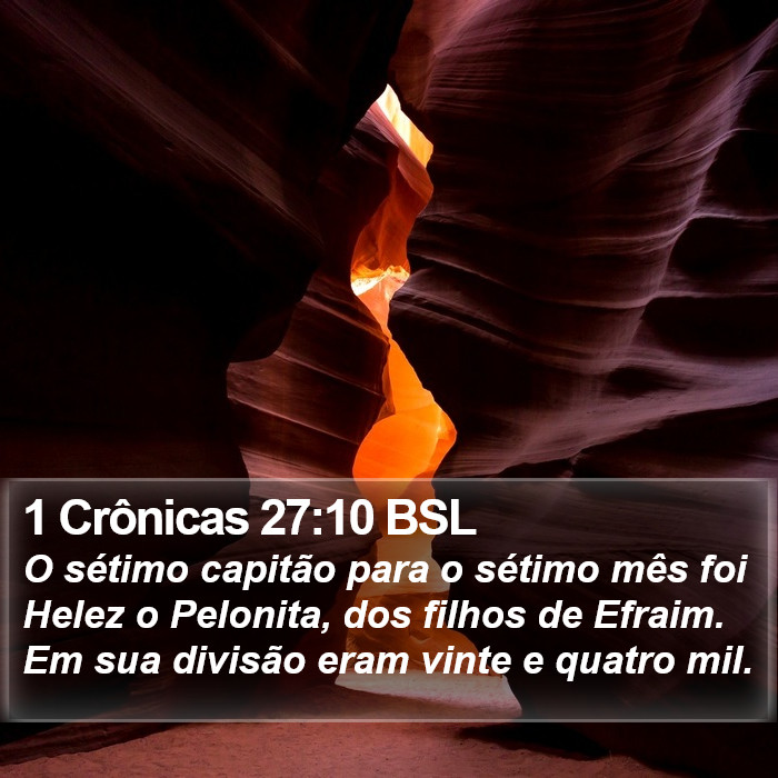 1 Crônicas 27:10 BSL Bible Study