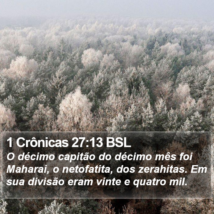 1 Crônicas 27:13 BSL Bible Study