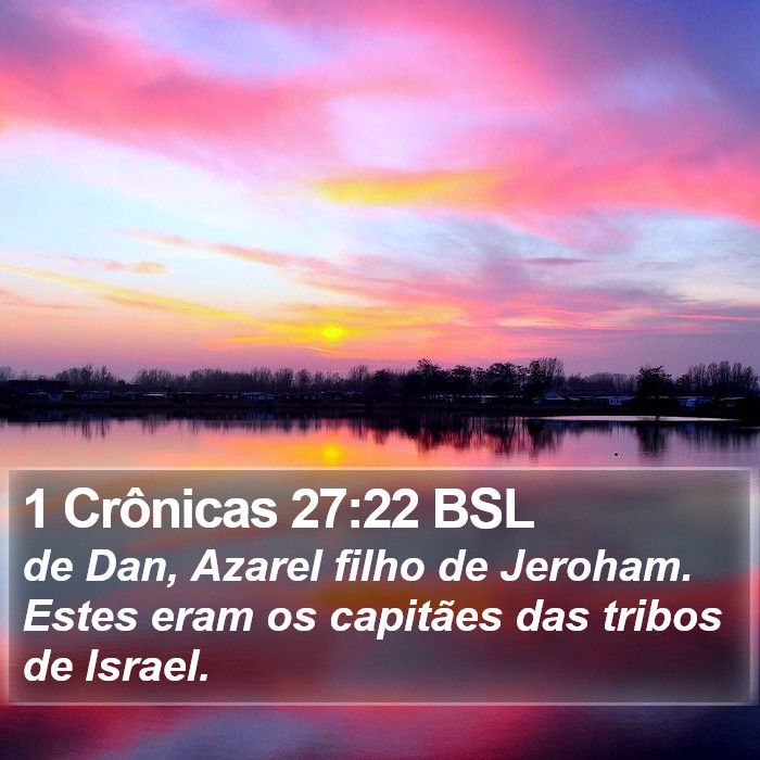 1 Crônicas 27:22 BSL Bible Study