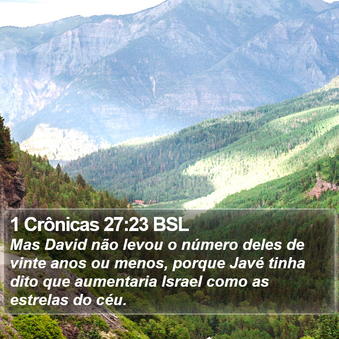 1 Crônicas 27:23 BSL Bible Study