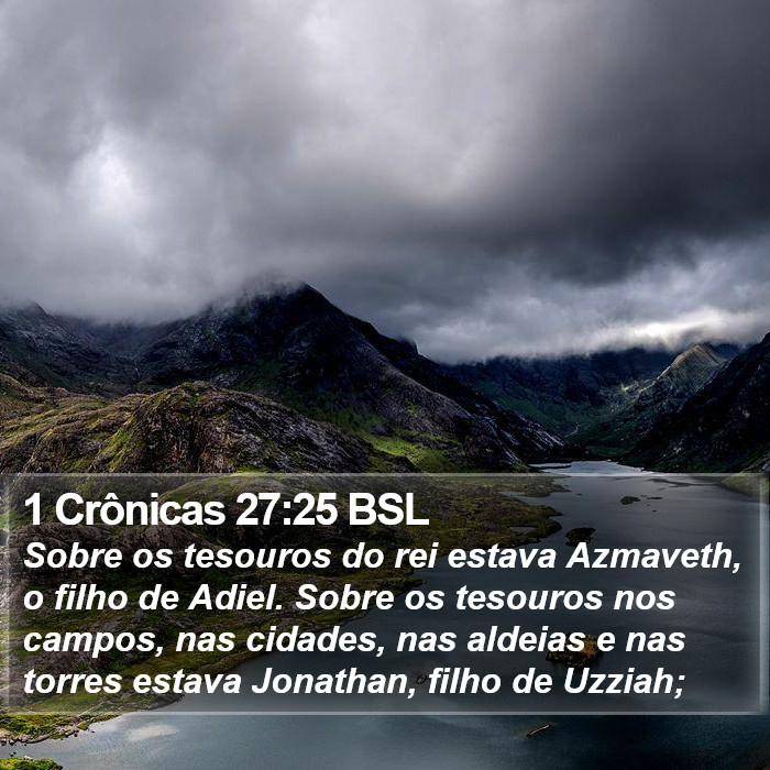 1 Crônicas 27:25 BSL Bible Study