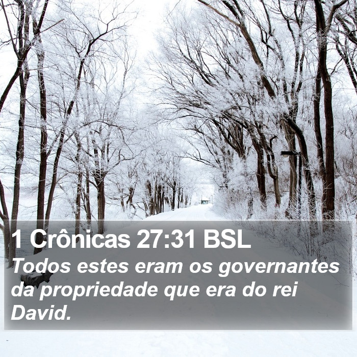 1 Crônicas 27:31 BSL Bible Study