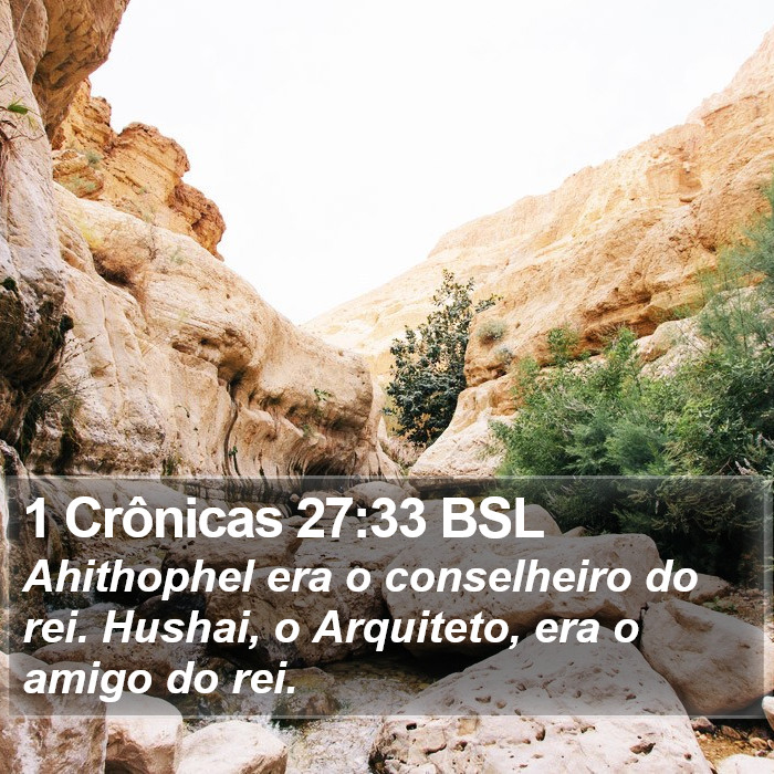 1 Crônicas 27:33 BSL Bible Study