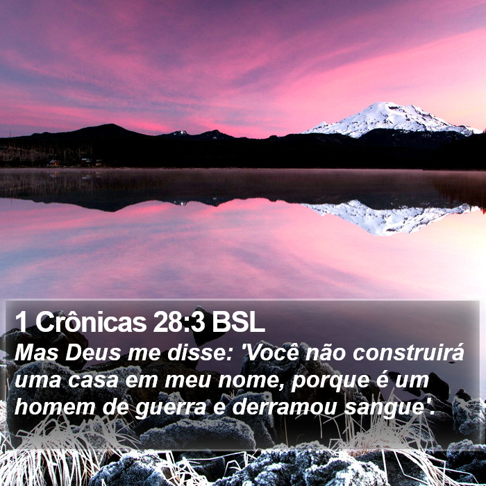 1 Crônicas 28:3 BSL Bible Study