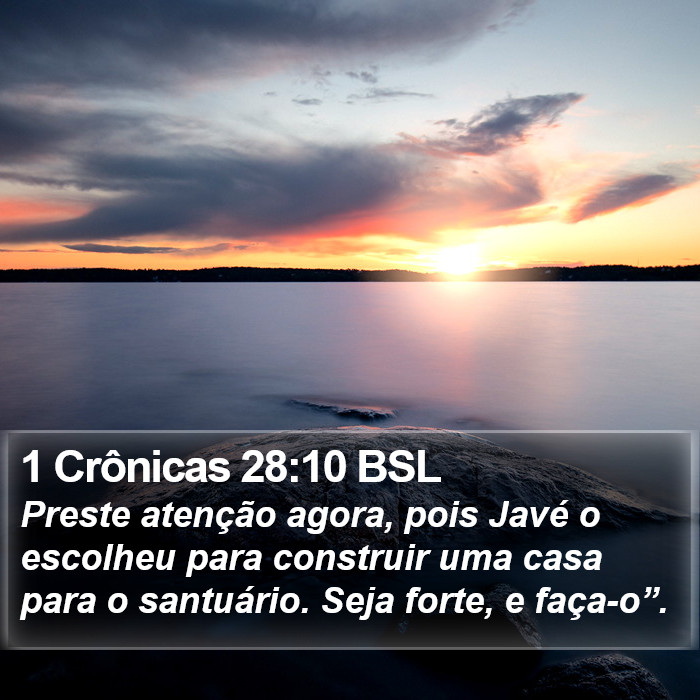 1 Crônicas 28:10 BSL Bible Study