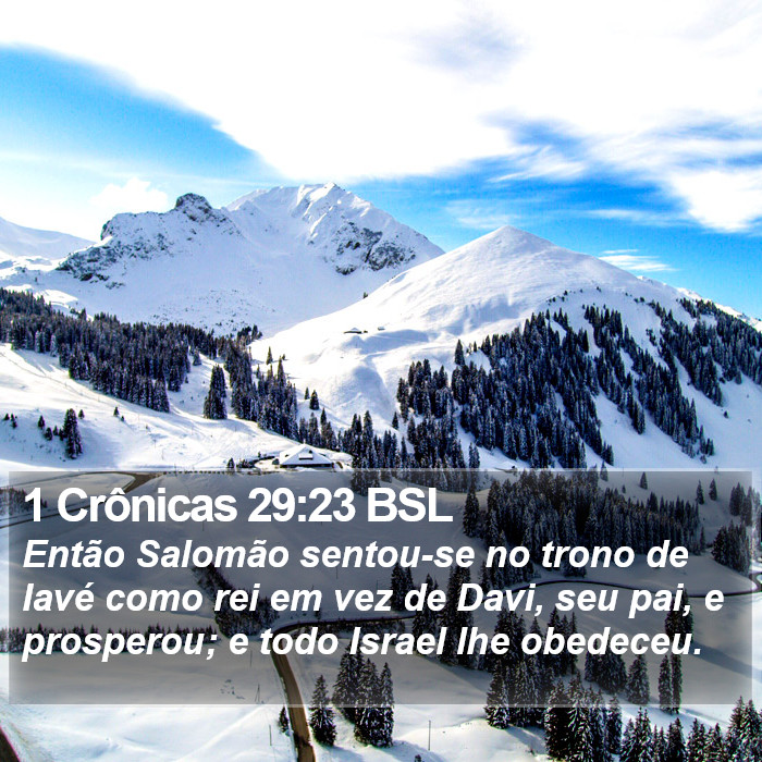 1 Crônicas 29:23 BSL Bible Study