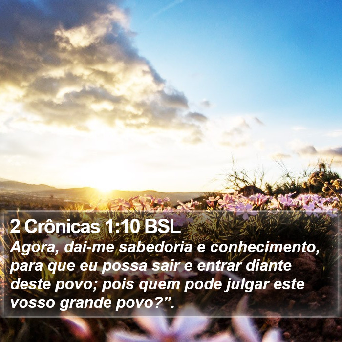 2 Crônicas 1:10 BSL Bible Study