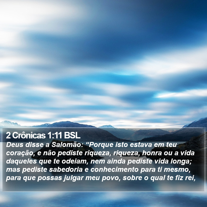 2 Crônicas 1:11 BSL Bible Study