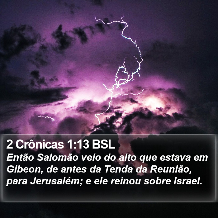 2 Crônicas 1:13 BSL Bible Study