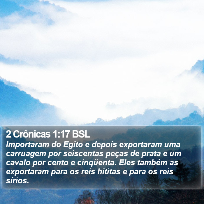 2 Crônicas 1:17 BSL Bible Study